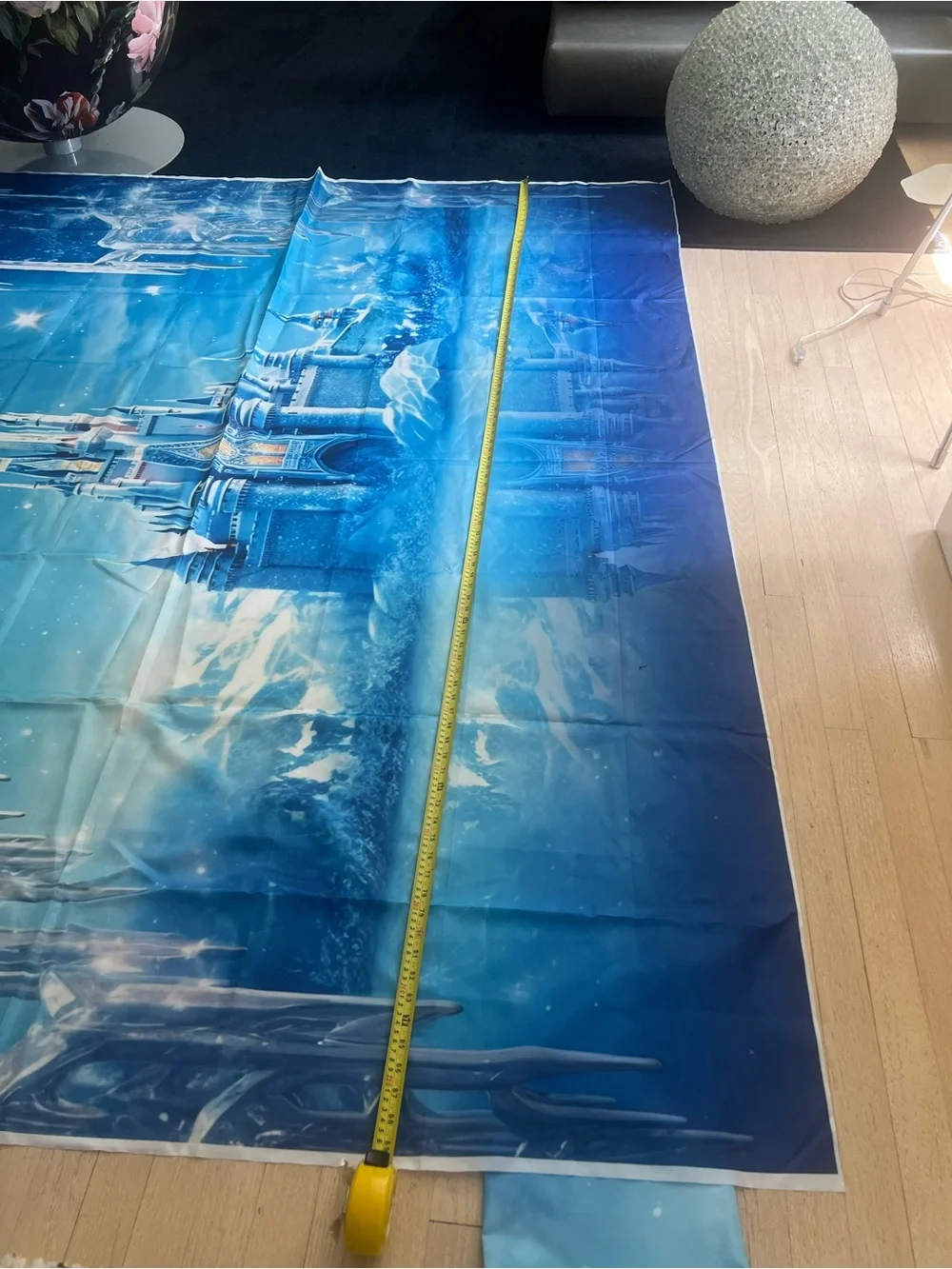 Blue Frozen Castle Party Backdrop - Ice Palace Scene